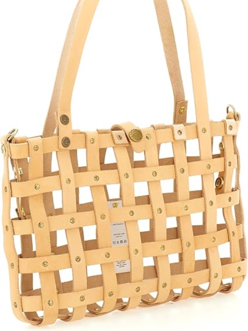 CAMPOMAGGI "VALERIA" Small Shopping Bag in woven cowhide leather - Picture 8 of 8